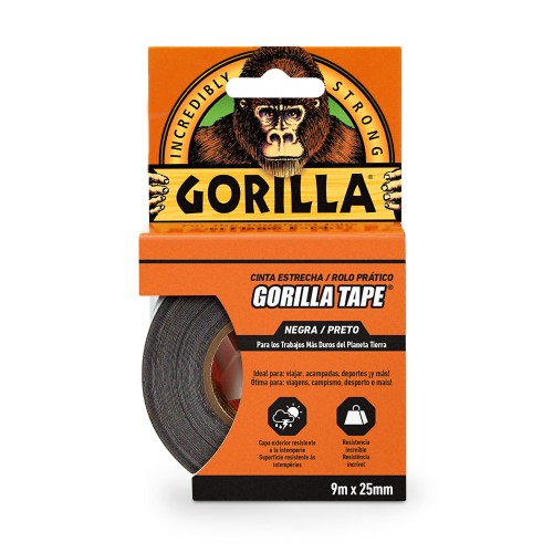 CINTA AMERICANA REFORZADA GORILLA TAPE 9 M X 25,4 mm ESTRECHA